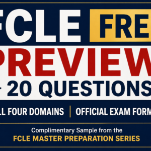 FCLE FREE PREVIEW — 20 QUESTIONS All Four Domains | Official Exam Format Complimentary Sample from the FCLE Master Preparation Series