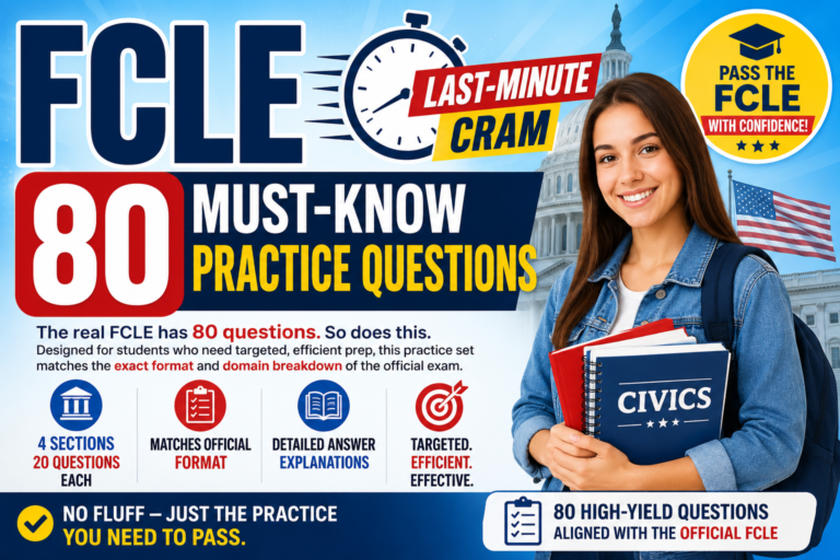 FCLE Last-Minute Cram: 80 Must-Know Practice Questions