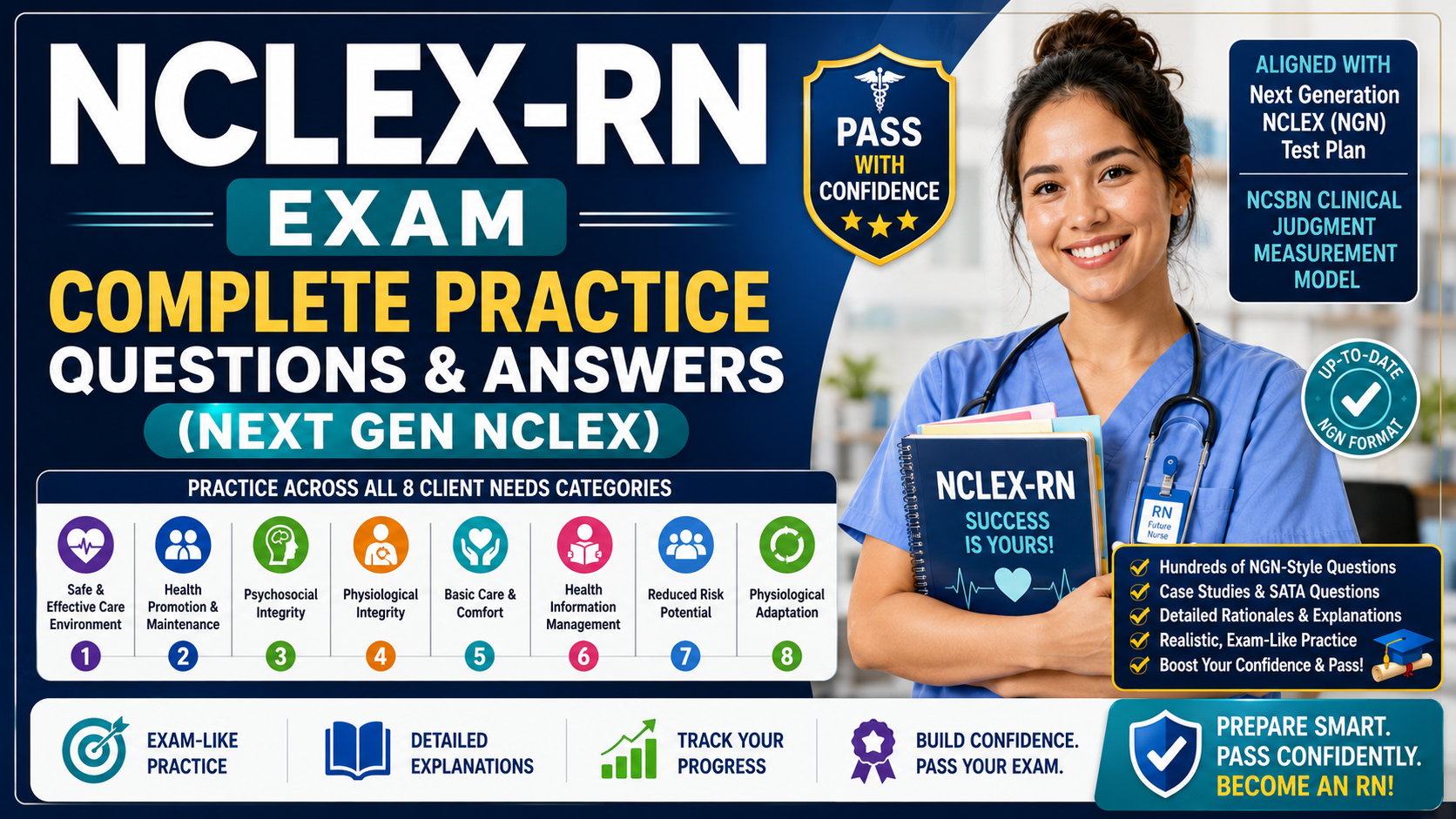 NCLEX-RN Exam — Complete Practice Questions and Answers (Next Gen NCLEX)