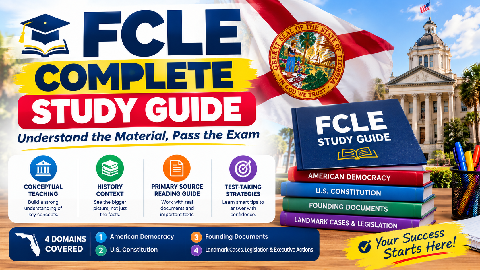 FCLE Complete Study Guide 2026: Florida Civic Literacy Exam Prep